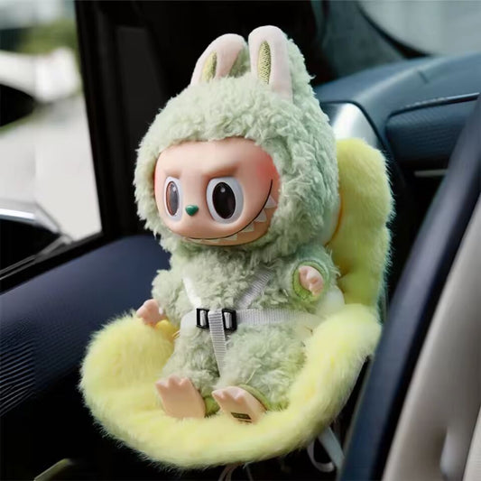 Car Doll Seat Labubu Doll Safety Seat Cute Doll Air Outlet Aromatherapy Decoration Car Interior Decoration Figurine Ornament